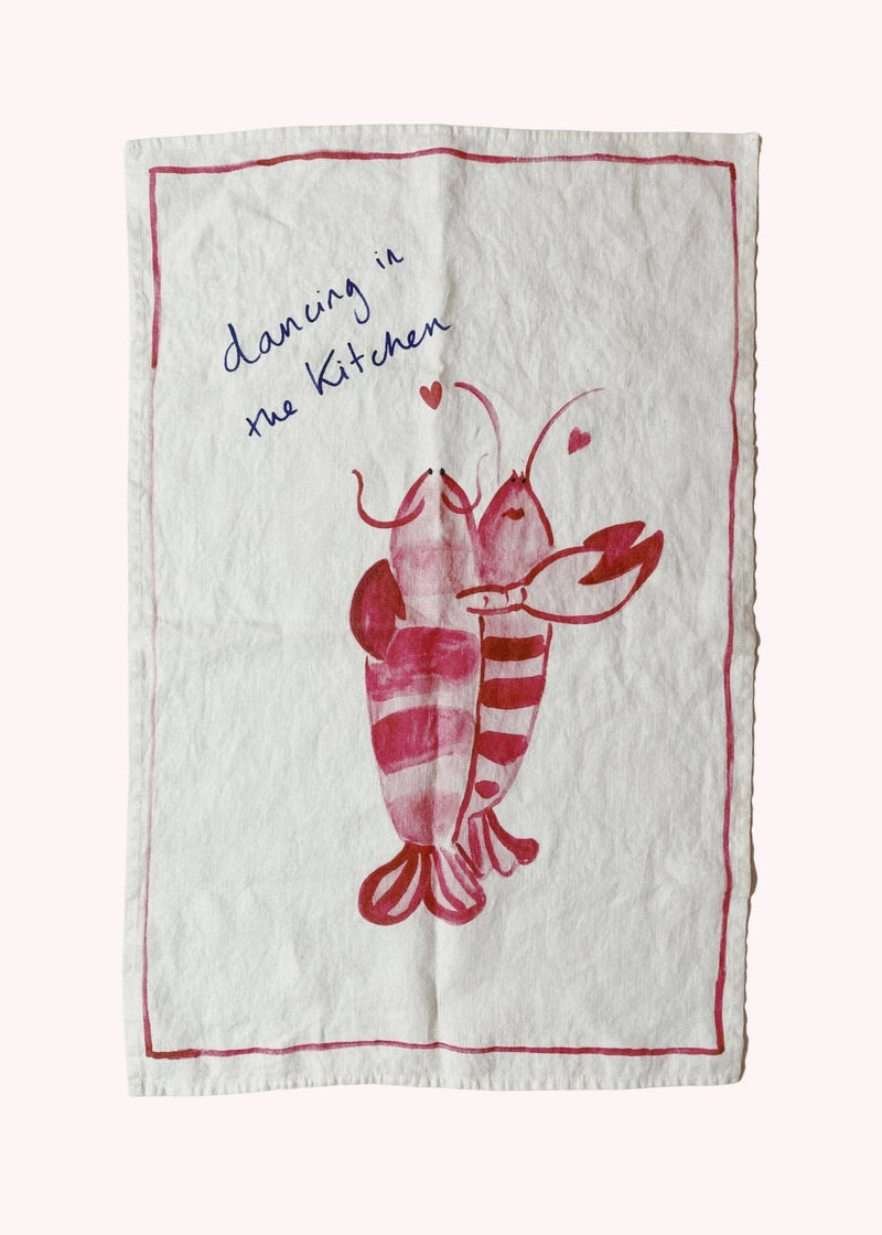 Kitchen Dancing - Lobster Linen Tea Towel