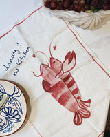 Kitchen Dancing - Lobster Linen Tea Towel