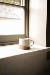 Slanted Koko Mug - Milk White