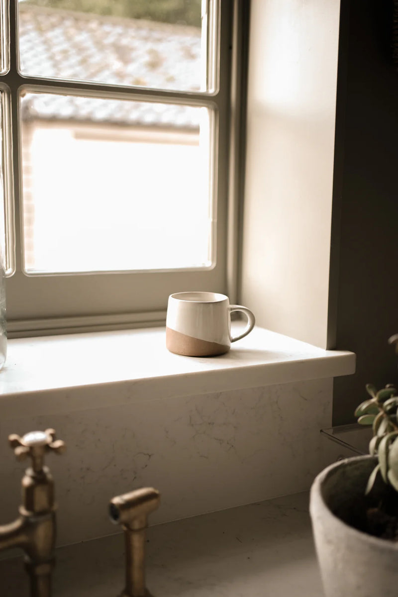 Slanted Koko Mug - Milk White