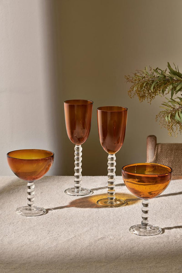 Thimma Amber Wine Glasses (set of 2)