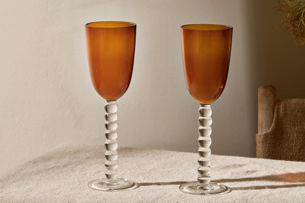 Thimma Amber Wine Glasses (set of 2)