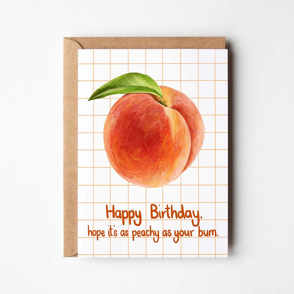 Peachy Bum Greeting Card