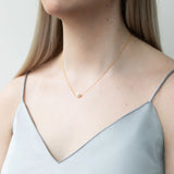 Single Pearl Necklace - 14k Filled Gold