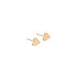 Heart Shaped Studs, 14k Gold Vermeil