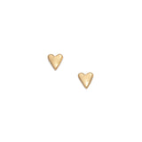 Heart Shaped Studs, 14k Gold Vermeil