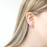 Heart Shaped Studs, 14k Gold Vermeil